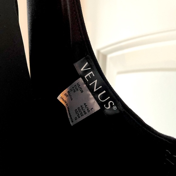 VENUS Dresses Venus Black Dress With Bow Straps And Vertical Tie Up